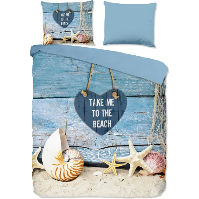Pure dekbedovertrek strand/ zee - Lits jumeaux 240x200/220 cm - Multi - Microvezel