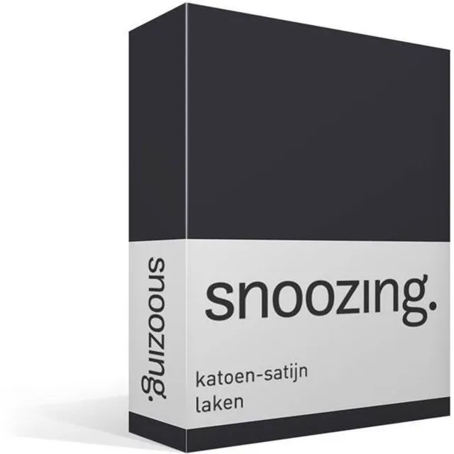 Snoozing Katoen-satijn - Laken - Antraciet