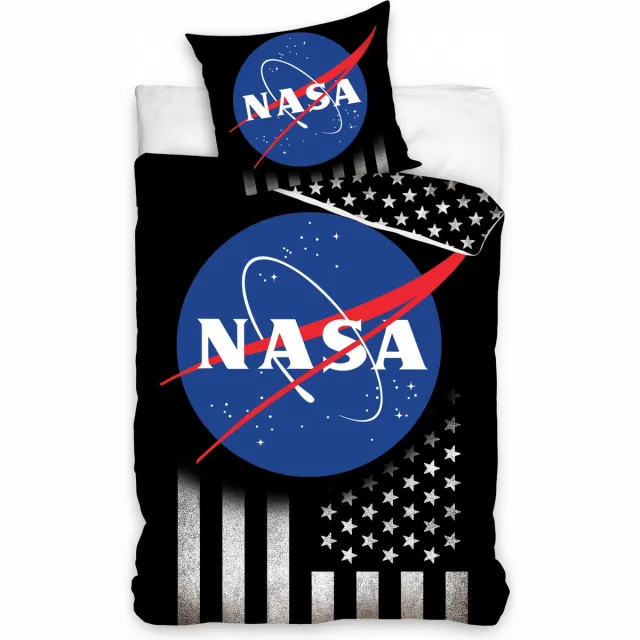 Carbotex Dekbedovertrek Nasa 140 X 200 Cm Katoen Zwart/blauw