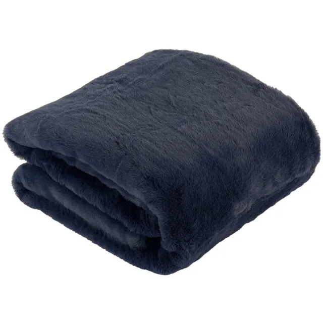 In The Mood Collection Bronte Fleece Deken - L200 x B150 cm - Donkerblauw