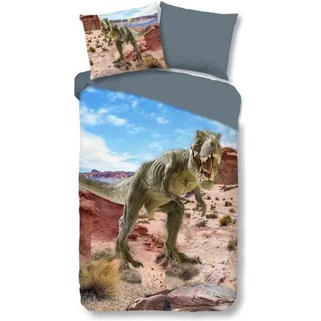 Good Morning Dinosaurus T-rex Dekbedovertrek - Good Morning Wit