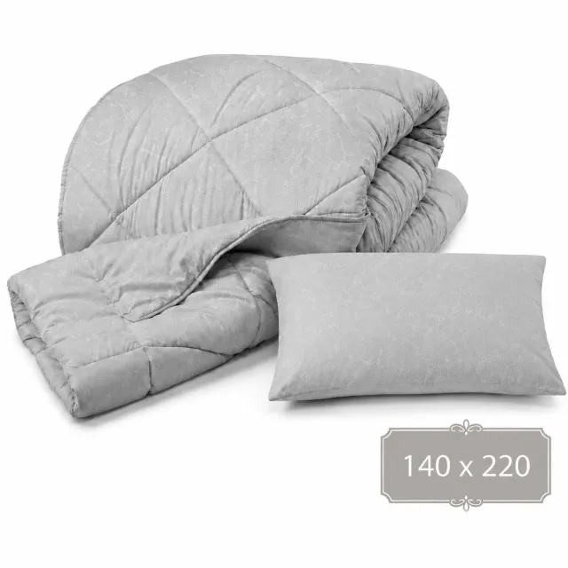 Roden Blue Dekbedset - 140x220 - inclusief 1 Kussensloop - Lichtgrijs - Hotelkwaliteit - Zacht, Warm, Ademend - All Season - Wasbaar