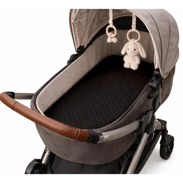 Małe Duże Zwart Minky Hoeslaken met Elastiek voor Kinderwagen/Wieg 40x80cm