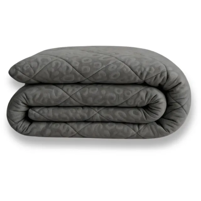 Y-not® Y-NOT - Velvet Dekbed Zonder Overtrek 240x200 - Panther Skin - Zomerdekbed - Zacht & Wasbaar - Antraciet
