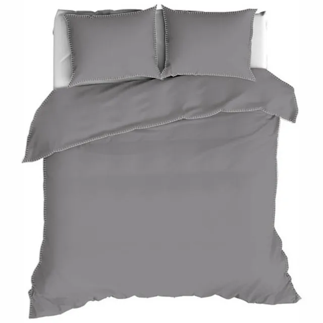 Romanette FLANEL Dekbedovertrek 200x200/220 Visconti antra/wit Antraciet