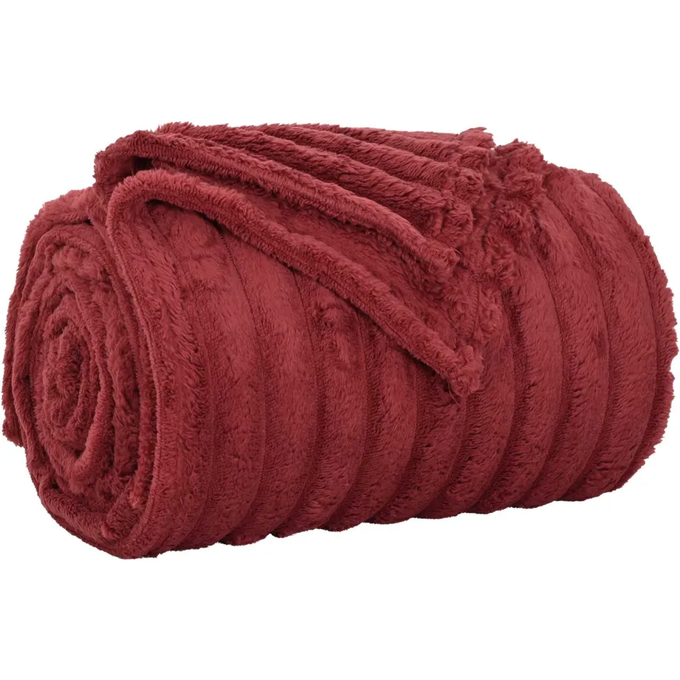 vidaXL plaid Bordeaux Rood 240 x 220 cm 1,66 kg Fleece