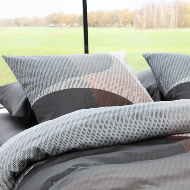 Damai Moore 1-persoons dekbedovertrekset 155x220cm satijn basaltgrijs + 1 kussensloop 60x70 grey