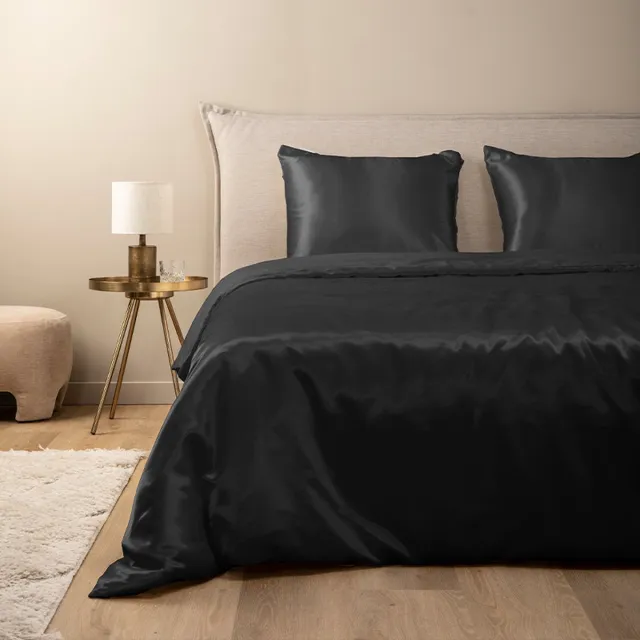 Fresh & Co Silk Satin Dekbedovertrek - Antraciet