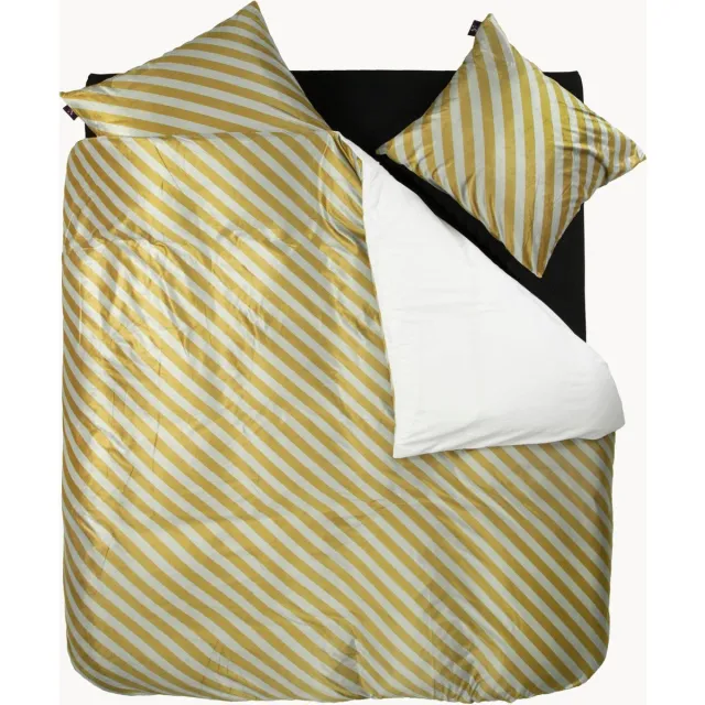 Y-not® Y-NOT - Dekbedovertrek met kussenslopen - Fluweel/Velvet Dancing Away Oker Geel - Lits jumeaux - 240x200/220 cm