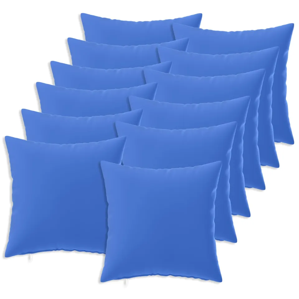 vidaXL Kussensloop 12 st HEERLEN Koninklijk Blauw 40 x 40 cm Polyester, foto 3