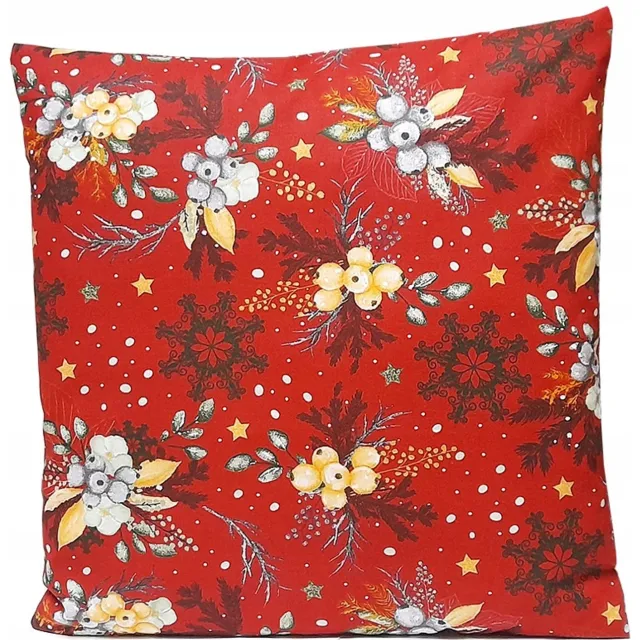 FPH Świat Natalii Merkloze Katoenen Kussensloop 60x60 cm - Kerstprint Multicolor
