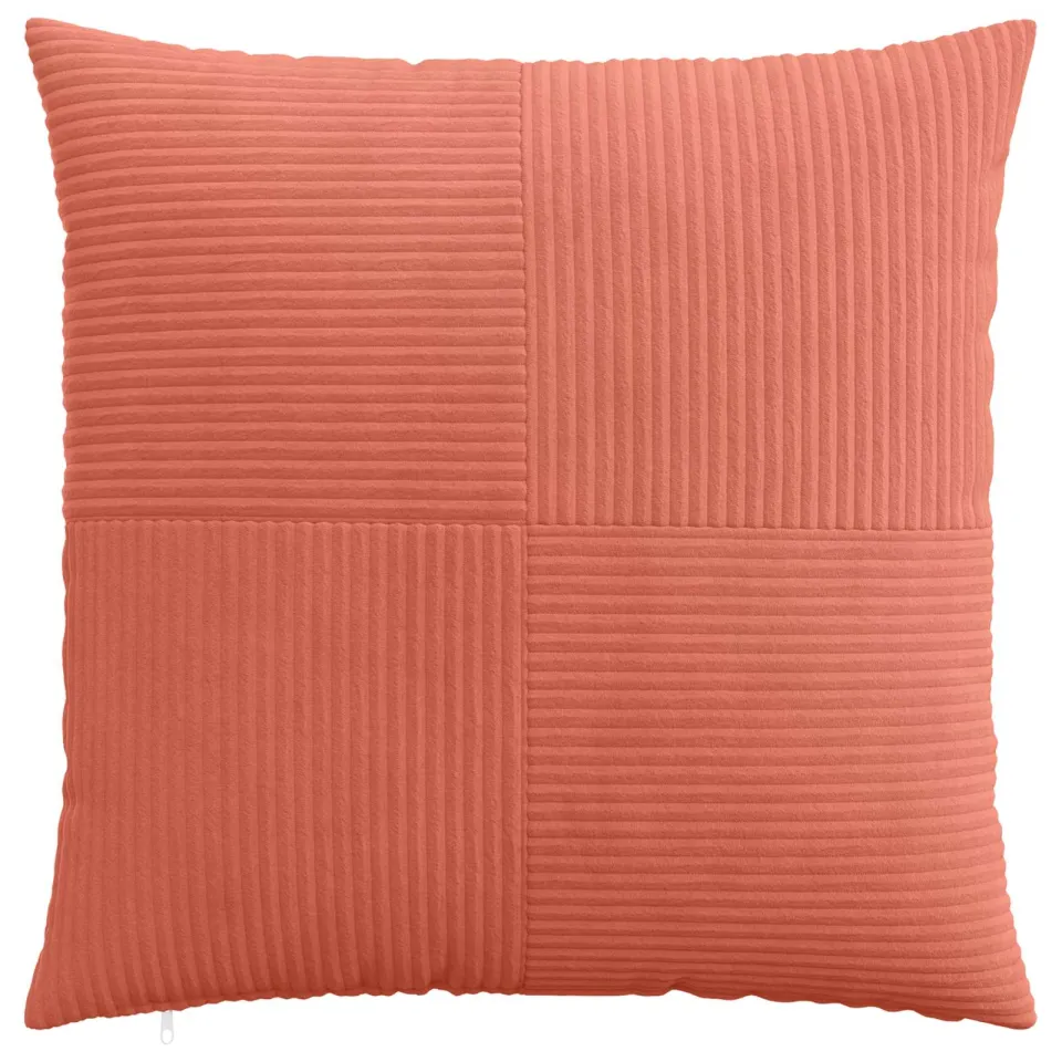 vidaXL Kussensloop 2 st ALMELO Rood-oranje 80 x 80 cm corduroy