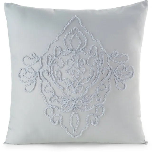 Eurofirany Decoratieve Kussensloop Mira 45x45 cm - Sfeervol Zilveren Ornament Zilver/Grijs