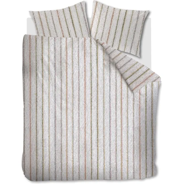 Ariadne At Home Soft Lines dekbedovertrek - Gebroken wit