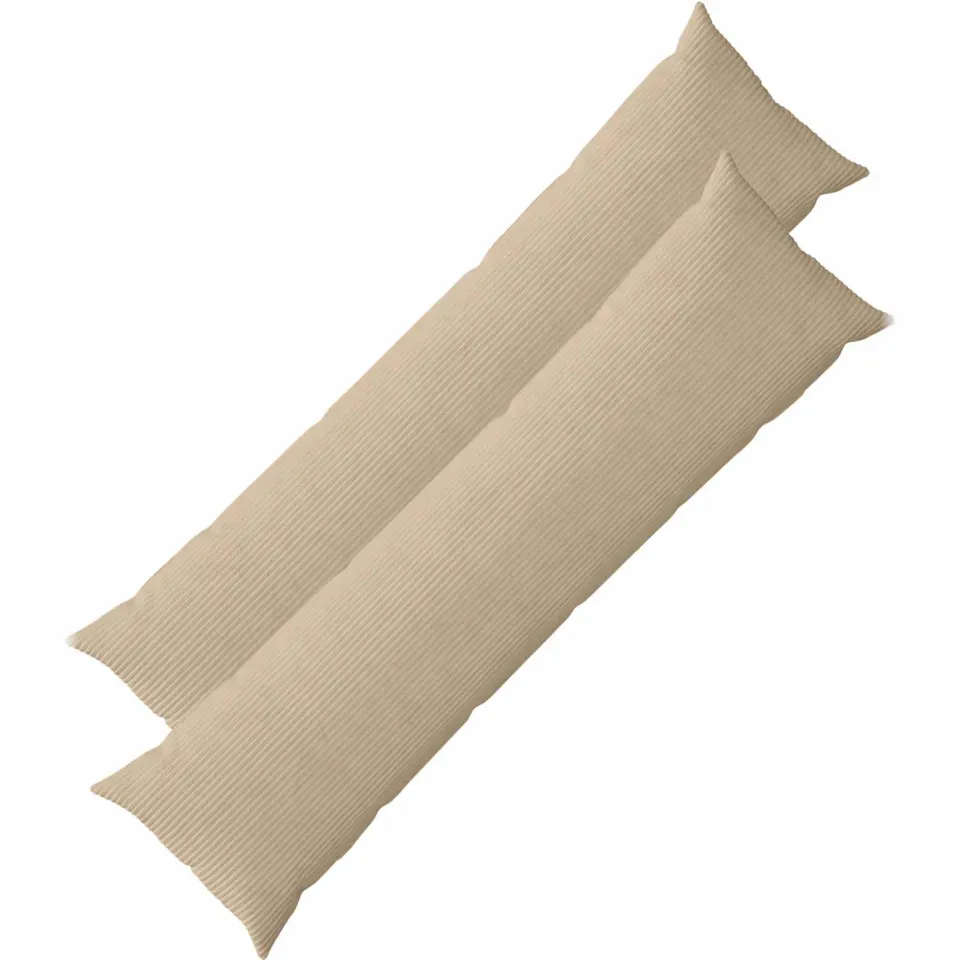vidaXL Kussensloop 2 st HEERLEN Taupe 40 x 145 cm corduroy, foto 3