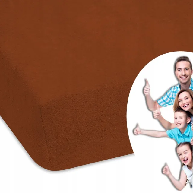Designpremium Handdoek Terry Bruin Dik 140x200 cm met elastiek