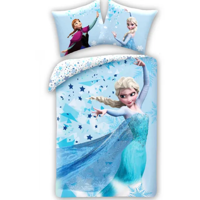 Disney Frozen Dekbedovertrek Elsa - 140 x 200 cm + 50 x 70 cm - Katoen Blauw