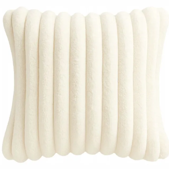 MMO-EURO Martyna Opiełka Premium Corduroy Velvet Sierkussenhoes 45x45 cm - Vanille Crème