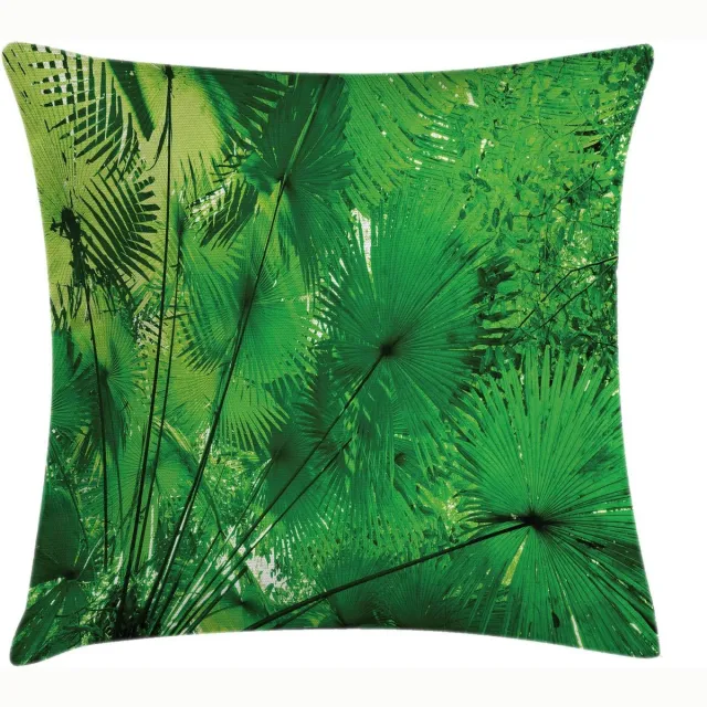 ABAKUHAUS Kussenhoes – Tropisch Beidzijdig Bedrukt – 60x60 cm – Groen