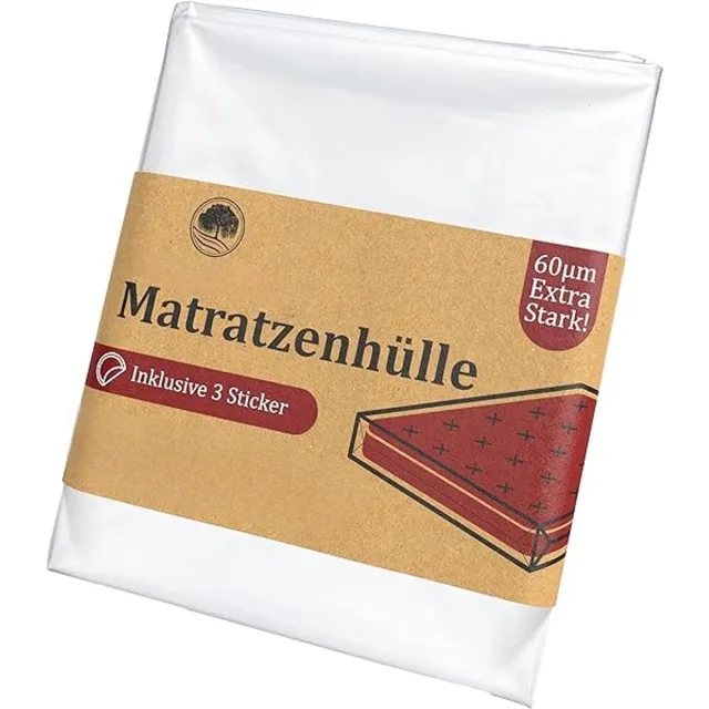 PromoHome Robuuste Matrashoes Beschermhoes voor Eenpersoons Matrassen 90x200 cm, Waterdichte Matraszak voor Opslag en Transport, Transparante Matrasbeschermer tegen Vocht en Geuren