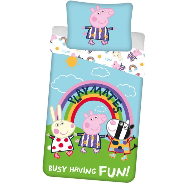 Peppa Pig Dekbedovertrek Busy Glow in the Dark 140 x 200 cm Multi