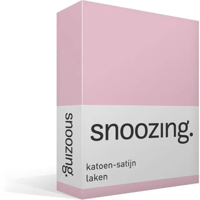 Snoozing Katoen-satijn - Laken - Roze