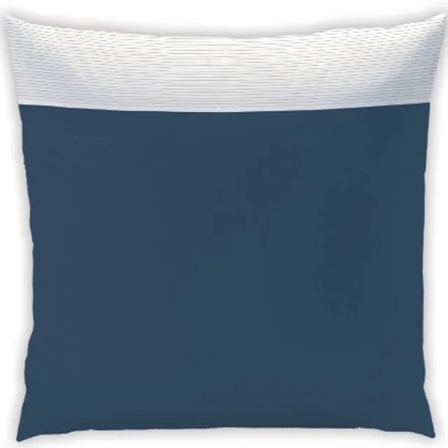 Matt & Rose Plissé Tendance - Kussensloop - 65 x 65 cm - Blauw Blauw; Wit