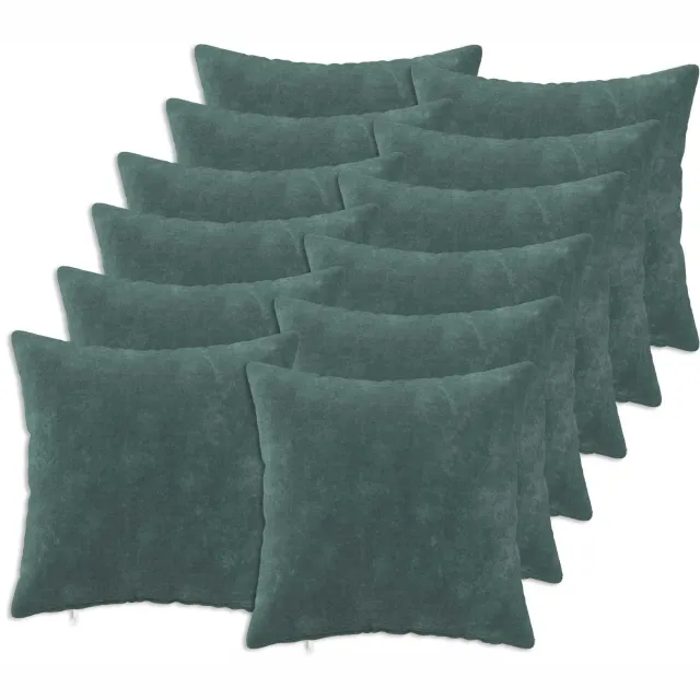 vidaXL Kussensloop 12 st HEERLEN Zee blauw 40 x 40 cm