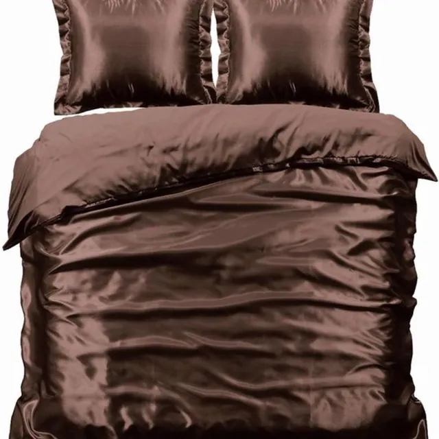 Beauty Silk Dekbedovertrek - 140x200/220 - Glans Satijn - Choco Chocoladebruin