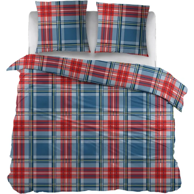 Snoozing Elien Dekbedovertrek - Blauw/Rood
