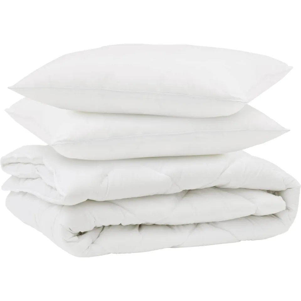 vidaXL Dekbed met kussen 3 st Wit Microfibre, foto 3