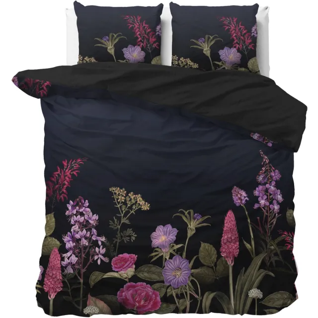 Sleeptime Feline Dekbedovertrek - Tweepersoons - 200X200/260 + 2 x kussenslopen 60x70 - Zwart