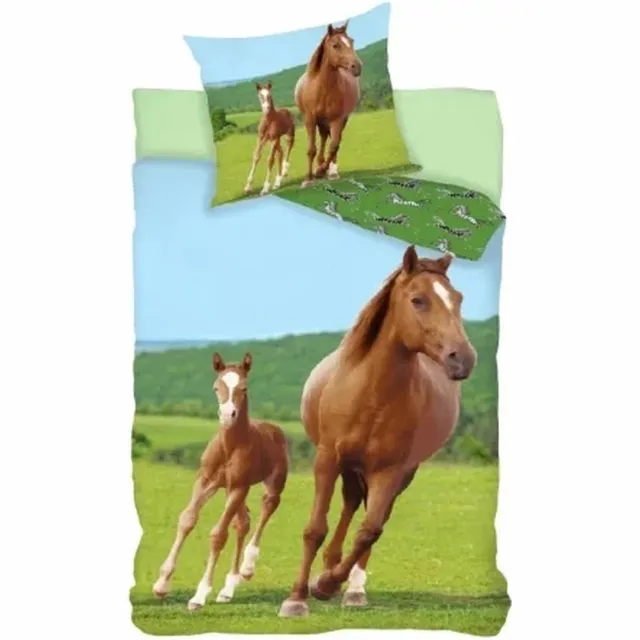 Animal Pictures Dekbedovertrek Paard met veulen - 140 x 200 cm - Katoen Multicolor