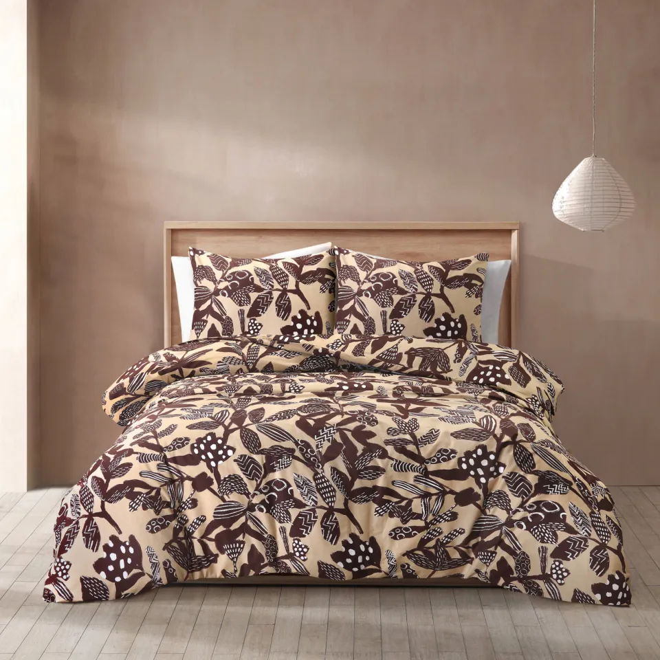NOUS Living katoenen dekbedovertrek 2-persoons (200x220 cm) beige, foto 3