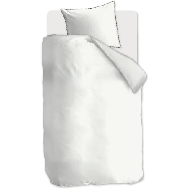 Auping Clear white percale Dekbedovertrek - Eenpersoons 140 x 220 cm - Biologisch katoen - Wit