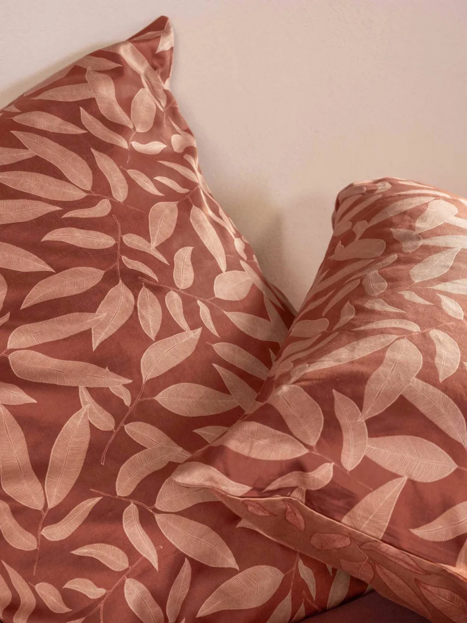 Essenza lyocell-katoenmix, 50% lyocell, 50% brushed katoen twill dekbedovertrek clea terracotta, foto 4