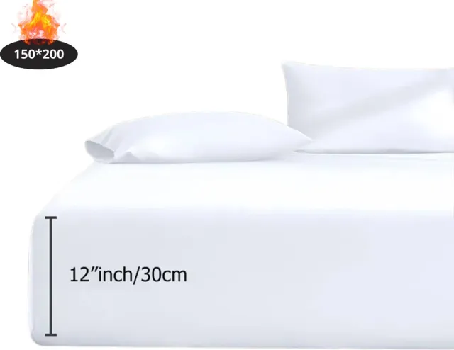 Livano Hoeslaken Set - Inclusief Kussensloop - 3 Delige Set - Beddengoed - Fitted Sheet - Pillow Case - Bed - Wit 150 x 200