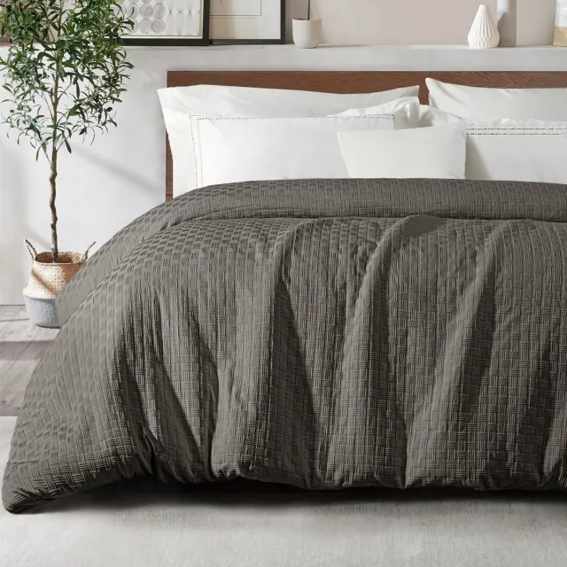 Unyqoos Comfortabel en Warm Dekbed voor Alle Seizoenen in Donkergrijs Design