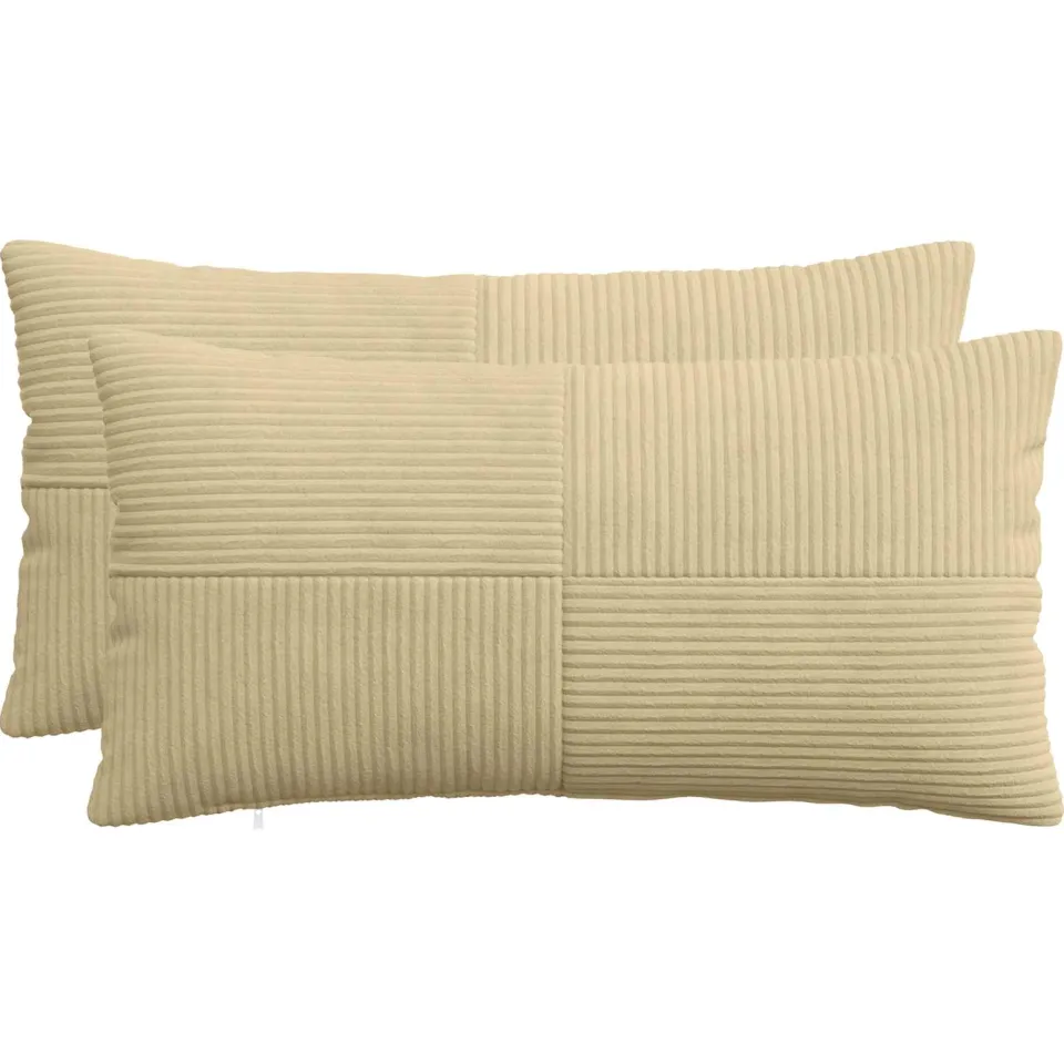vidaXL Kussensloop 2 st ALMELO Grijs groen 40 x 70 cm corduroy, foto 3