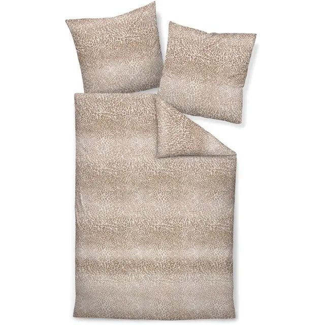 Janine Beddengoed Davos Feinbiber Leo 155x220 Set van 1 Beige/Bruin