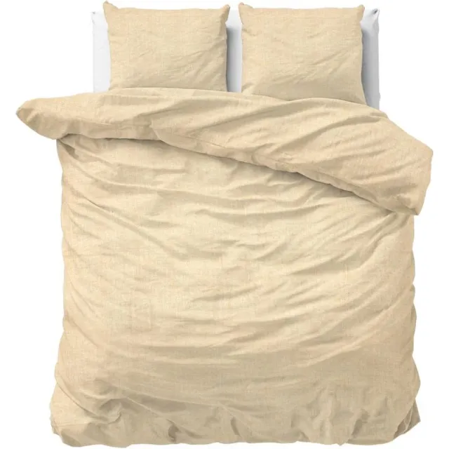 Dreamhouse Flanel Leo Dekbedovertrek - 240x200/220 + 2 kussenslopen 60x70 - Nude - Lits-Jumeaux