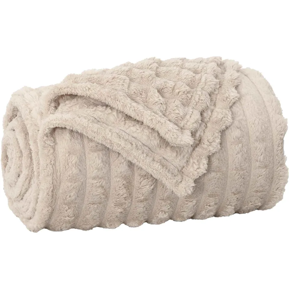 vidaXL plaid Beige 150 x 130 cm 0,45 kg Fleece