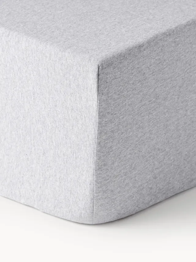 Westwing Collection Boxspring hoeslaken Gorgy, jersey Grijs