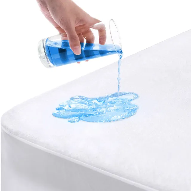 Zavelo Katoen Molton Waterdicht PU Hoeslaken - 1-persoons (90x210 cm) - 100% Katoen - 30cm Hoekhoogte - Wasbaar tot 95 graden - Rondom Elastisch Wit