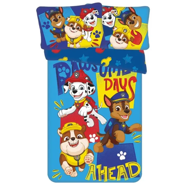 PAW Patrol Days Ahead peuterdekbedovertrek blauw- 100 x 135 cm - 40 x 60 cm