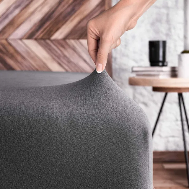 Wolkenfeld Fitted Sheet to - 100% Cotton - Super Soft Jersey Bed Sheet for Mattress, Box Spring Bed or Topper - 5 to 20 cm Mattress Height, Anthracite Donkergrijs
