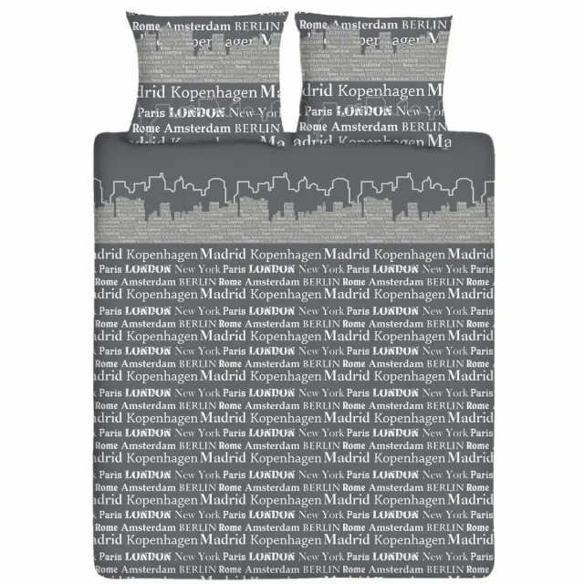 Ten Cate Dekbedovertrek - Dekbedovertrek 200 x 200 tweepersoons - Dekbedovertrekken - Dekbedovertrek 200x220 - Skyline Taupe