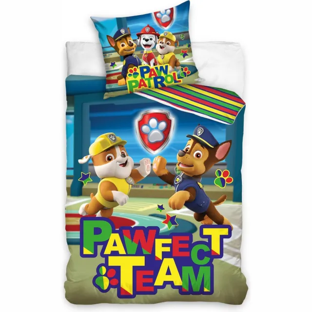 PAW Patrol Dekbedovertrek Pawfect Team - Eenpersoons - 140 x 200 cm - Katoen Multi