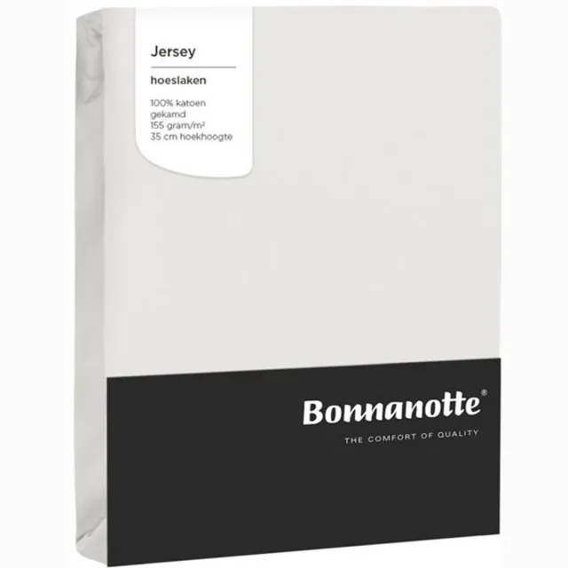 Bonnanotte Hoeslaken Jersey - Off-white - 180x200