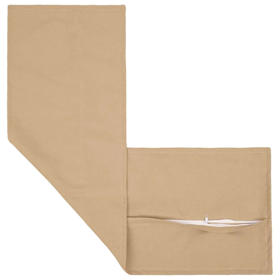 vidaXL Kussensloop HOUTEN Crèmekleurig 40 x 145 cm Faux Linnen, foto 4